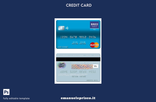 modello mastercard Fiji BRED Bank in stile verificato